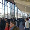 Title: 14. Queue before the intro
The kickoff for the Hunt traditionally involves some kind of setup for a story in which the Hunt takes place.
This year, we had received a wedding invitation.
This picture is the queue to get into the Kresge Auditorium for the kickoff.
